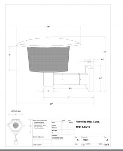 Primelite Mfg - Technical Drawing for website & customers