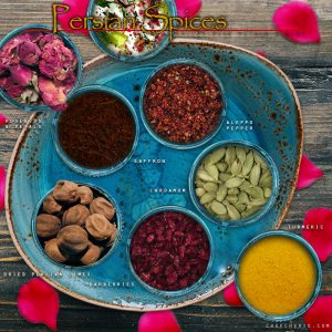 Chef Cherie - Website, Blog & Social Media Graphic promoting Persian Spices 