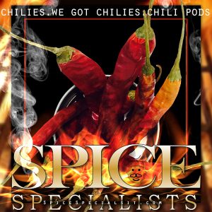 Spice Specialist- Website, Blog & Social Media Graphic promoting chilies 