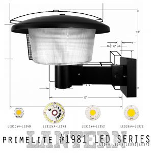 Primelite Mfg - Website, Blog & Social Media Graphic promoting LED Light